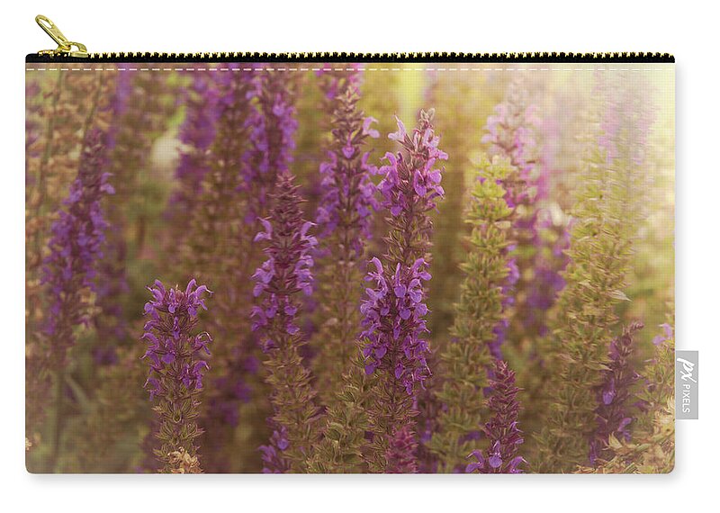 Lavender Zip Pouch featuring the photograph Lavender In August by Yeates Photography