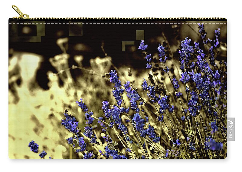 Purple Carry-all Pouch featuring the photograph Lavender Yellow by April Burton