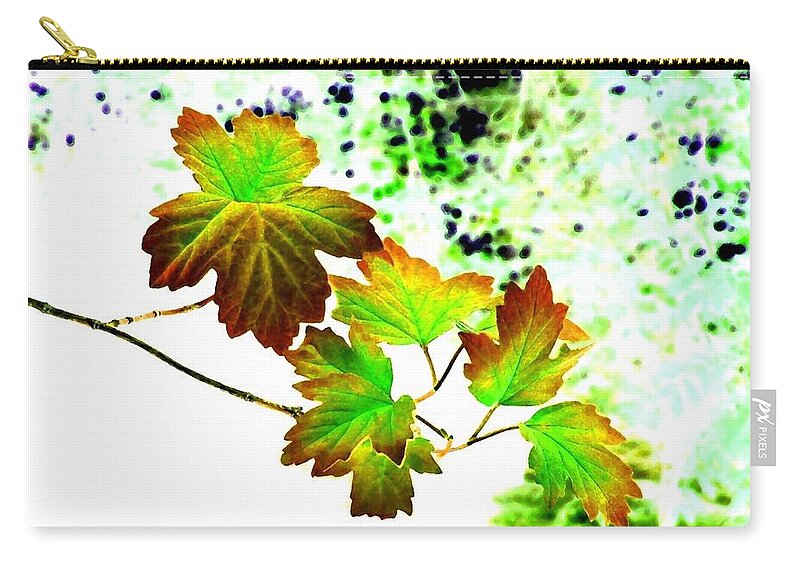 Lavish Leaves Zip Pouch featuring the digital art Lavish Leaves 4 by Will Borden