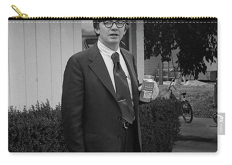 Tab Zip Pouch featuring the photograph Lawyer with Can of Tab, 1971 by Jeremy Butler