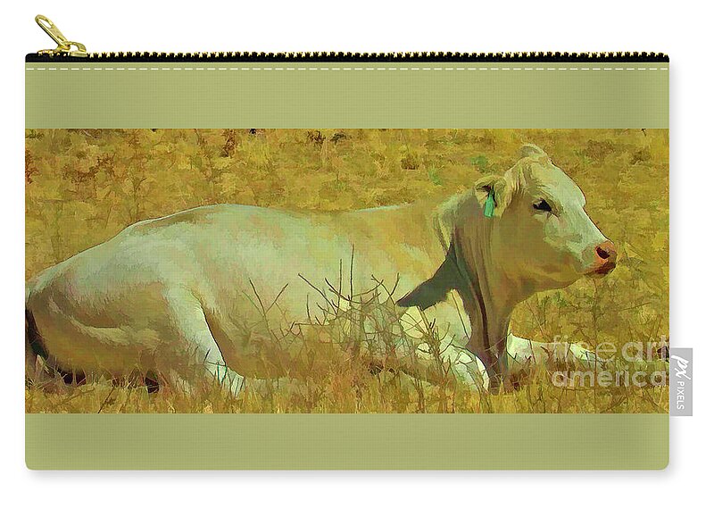 Cow Carry-all Pouch featuring the photograph Lazy Daze by Joyce Creswell