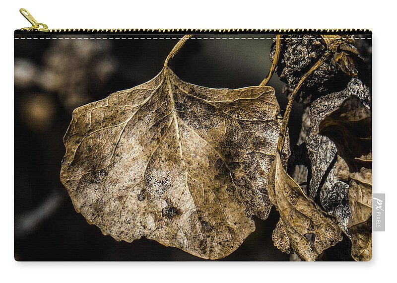 Macro Zip Pouch featuring the photograph Leaves 4 by Christy Garavetto