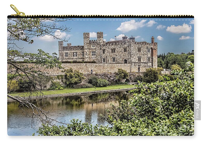 Leeds Zip Pouch featuring the photograph Leeds Castle, UK by Shirley Mangini