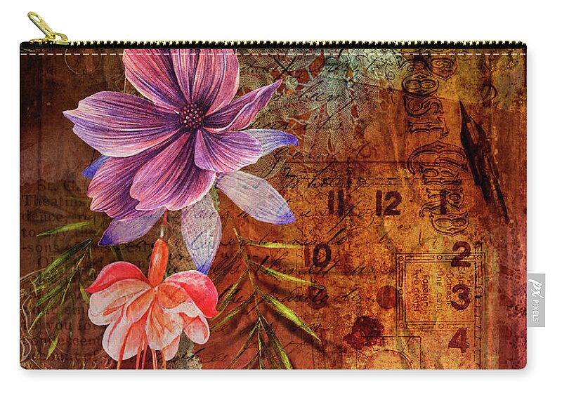Art Nouveau Zip Pouch featuring the digital art Left Behind by Linda Carruth