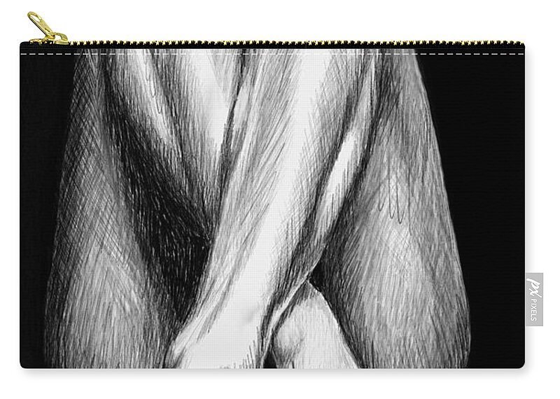 Sketch Zip Pouch featuring the digital art Legs by ThomasE Jensen
