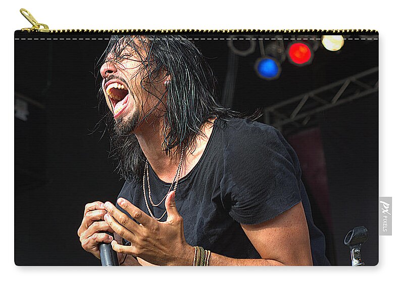 Pop Evil Zip Pouch featuring the photograph Leigh Kakaty by CSN Photography