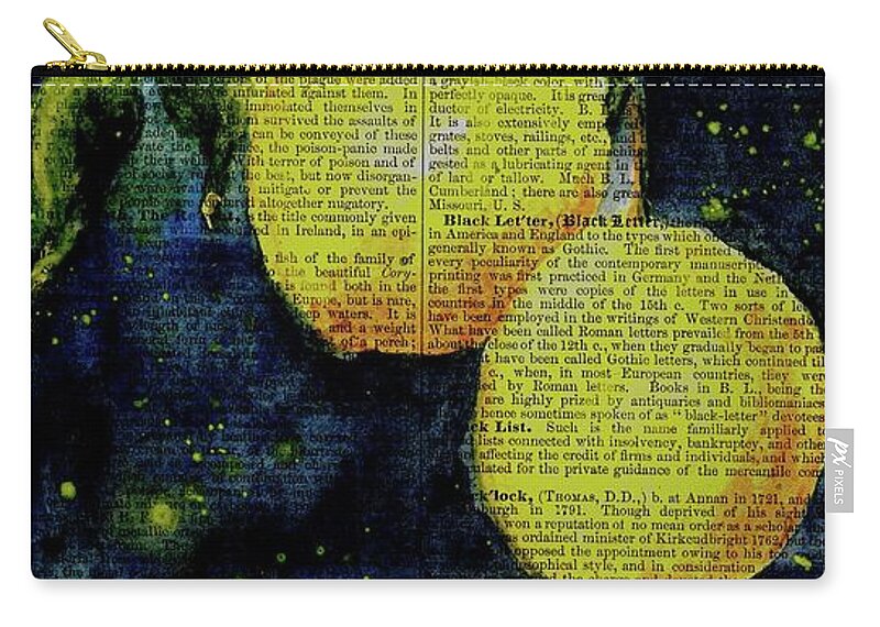 Moonlight Carry-all Pouch featuring the painting Lemons Bathed in Moonlight by Maria Hunt