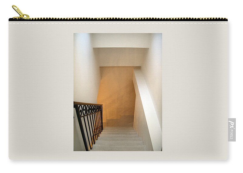 Staircase Zip Pouch featuring the photograph Less by Lin Grosvenor