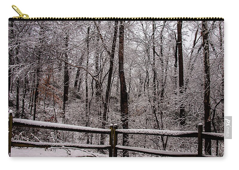 Snow Carry-all Pouch featuring the photograph Let It Snow by Randy Sylvia