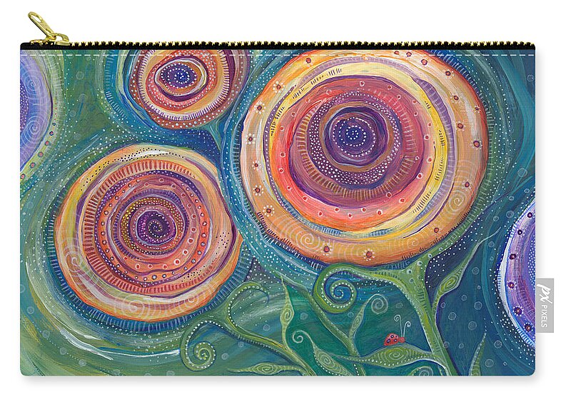 Flowers Carry-all Pouch featuring the painting Be the Light by Tanielle Childers