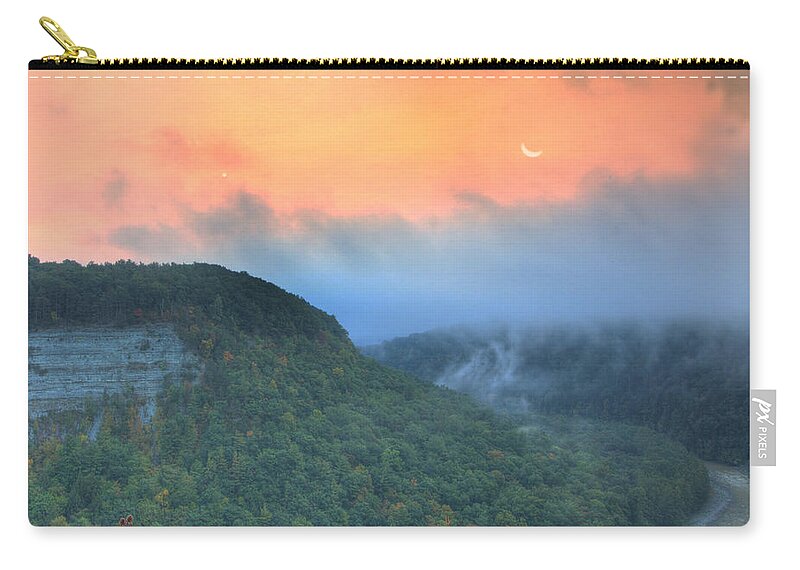 Letchworth Zip Pouch featuring the photograph Letchworth pre dawn by Tim Buisman