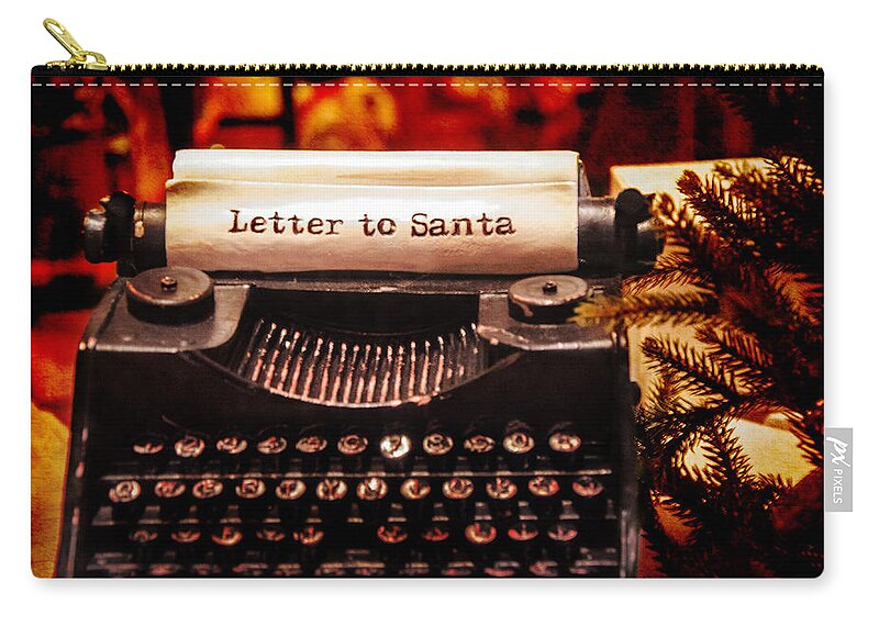 Letter To Santa Zip Pouch featuring the photograph Letter To Santa by Susan McMenamin