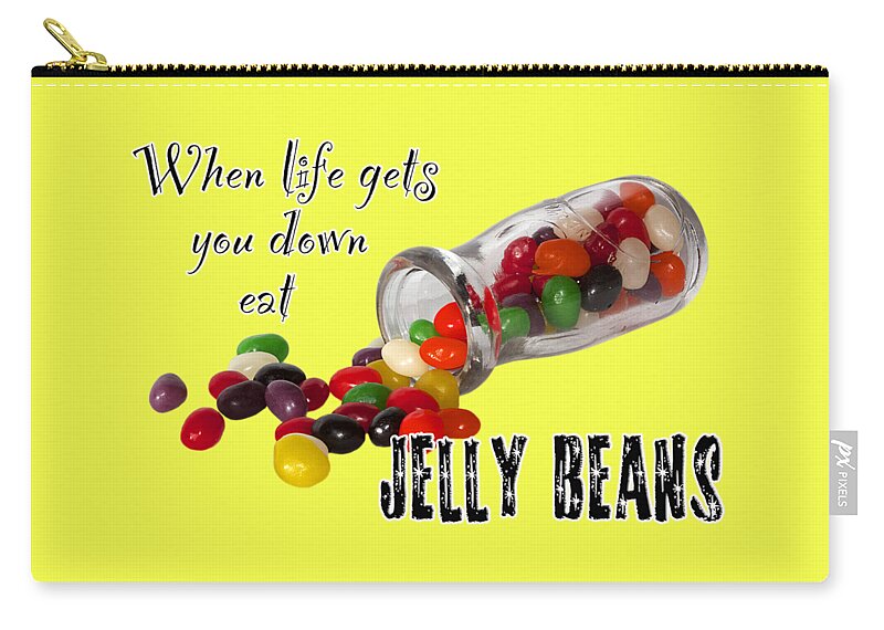 Jelly Beans Zip Pouch featuring the photograph Life And Jelly Beans by Phyllis Denton