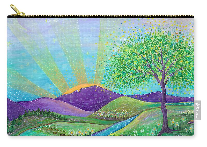 Life And Love Zip Pouch featuring the painting Love and Life by Tanielle Childers