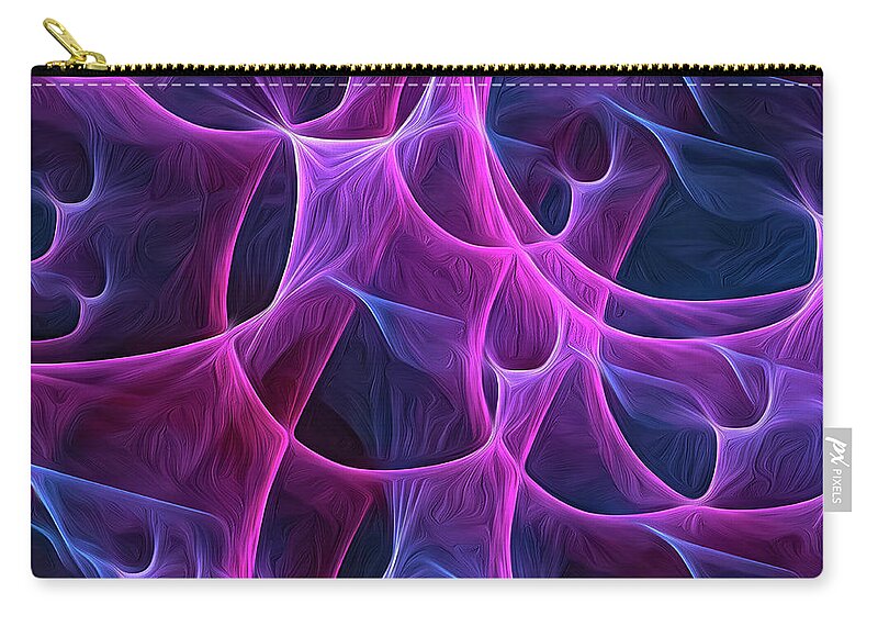 Abstract Zip Pouch featuring the digital art Life by DB Hayes