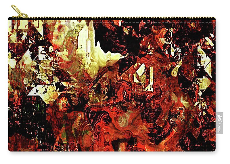 Red Zip Pouch featuring the digital art Life on Mars by Judi Lynn