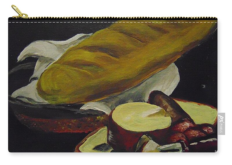 Bread Zip Pouch featuring the painting Life by Saundra Johnson