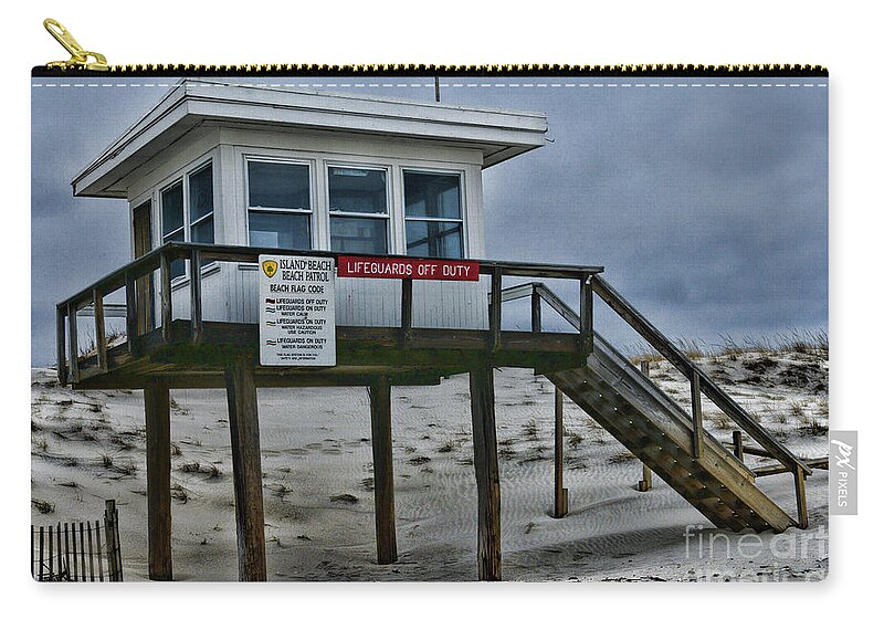 Paul Ward Zip Pouch featuring the photograph Lifeguard Station 1 by Paul Ward
