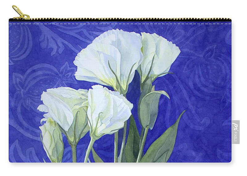 Flowers Zip Pouch featuring the painting Life's a Joy 2 by Jan Lawnikanis