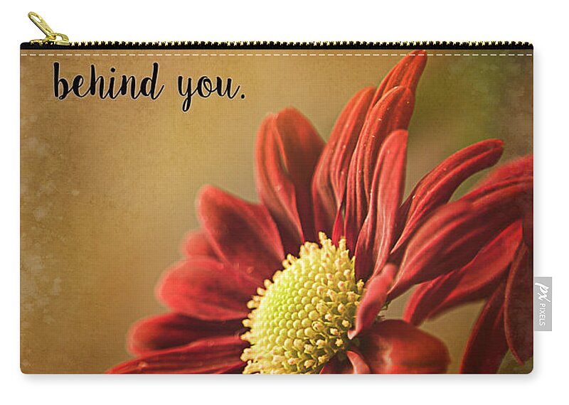 Flower Zip Pouch featuring the photograph Lift Your Face to the Sun - Red Mum by Teresa Wilson