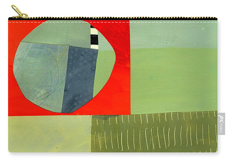 Abstract Art Zip Pouch featuring the painting Light At The End by Jane Davies