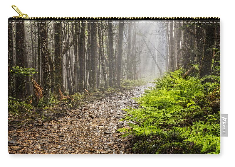 Trail Carry-all Pouch featuring the photograph Light Beams by Debra and Dave Vanderlaan