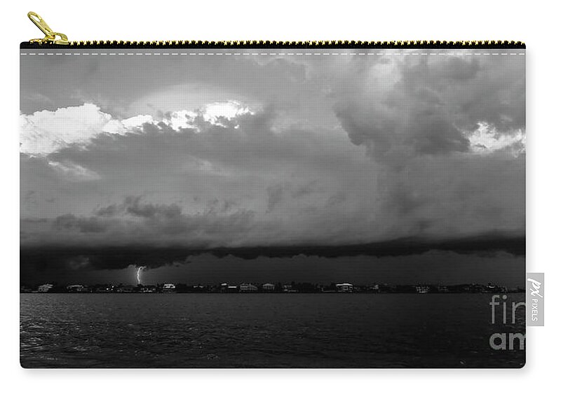 Lightning Storm Zip Pouch featuring the photograph Light from the Darkness by David Lee Thompson