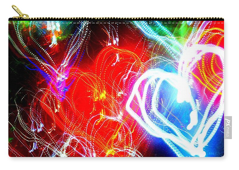 Love Zip Pouch featuring the photograph Light Hearts A Glow With The Joy Of Love by Daniel Thompson