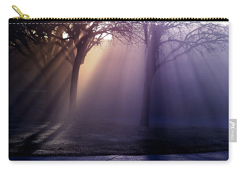 Morning Zip Pouch featuring the digital art Light in our Darkness by Terry Davis