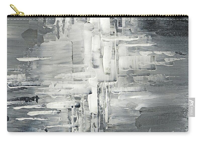 Abstract Zip Pouch featuring the painting Light into the Darkness by Tatiana Iliina