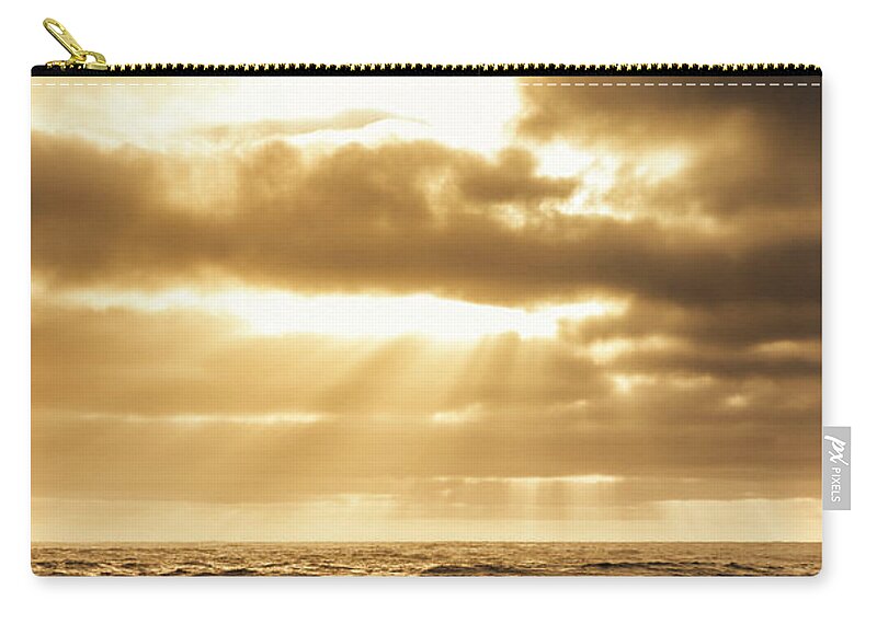 Beach Zip Pouch featuring the photograph Light of dusk by Jorgo Photography