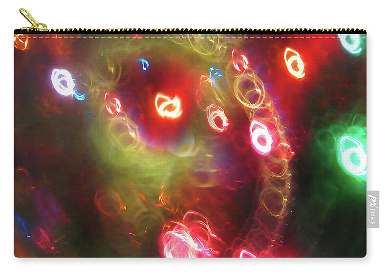 Abstract Zip Pouch featuring the photograph Light Painting 10 by Mary Bedy