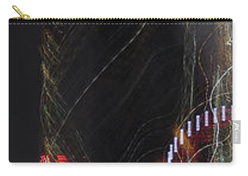 Corday Zip Pouch featuring the photograph Light Paintings - No 3 - Creative Fuel by Kathy Corday