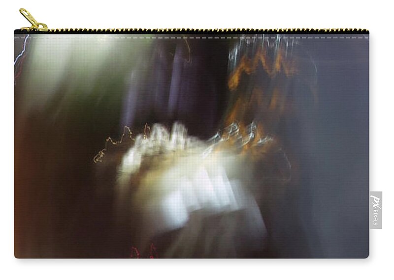 Corday Zip Pouch featuring the photograph Light Paintings - No 4 - Source Energy by Kathy Corday