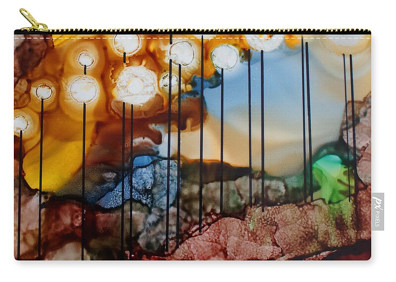 Landscape Zip Pouch featuring the painting Light the Way by Jo Smoley