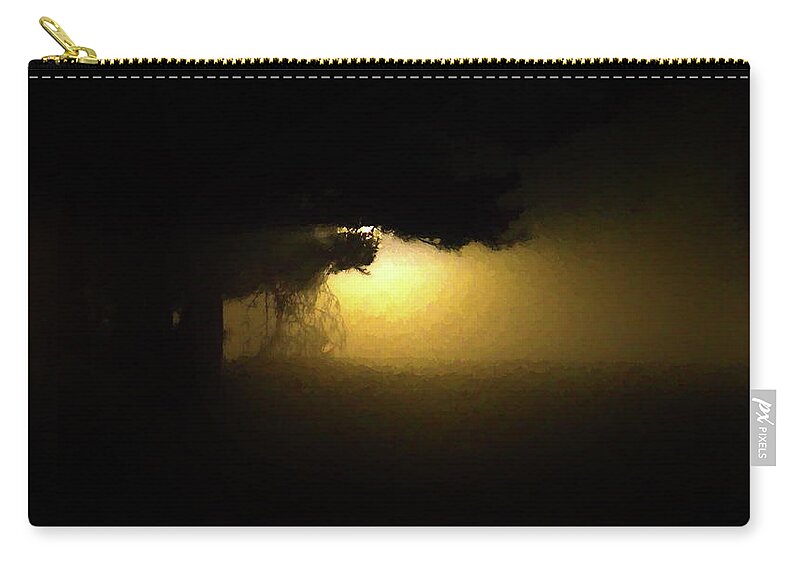 Yellow Zip Pouch featuring the digital art Light Through the Tree by Leeon Photo