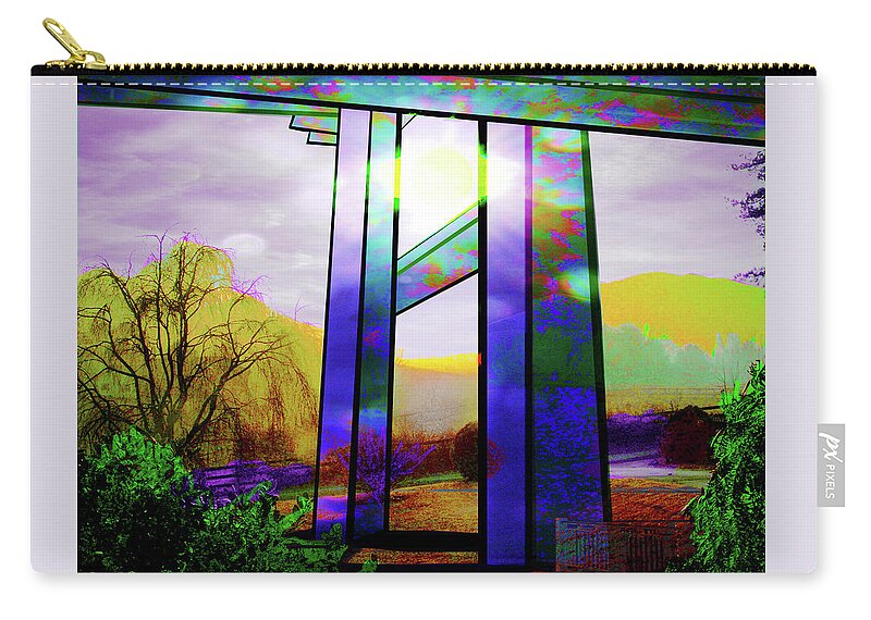 Digital Zip Pouch featuring the digital art Light Under The Bridge by Rod Whyte