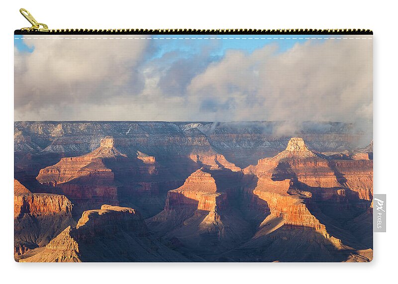 Landscape Zip Pouch featuring the photograph Lights And Shadows In The Canyon by Jonathan Nguyen