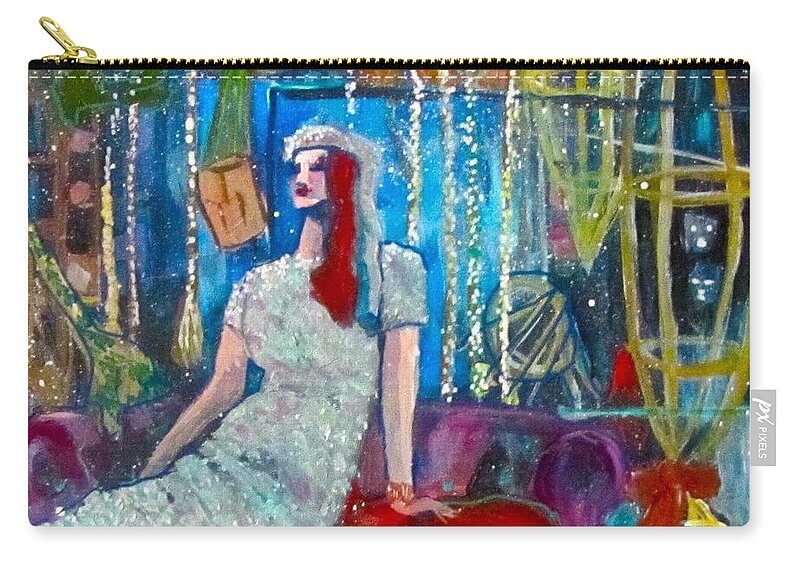 Mannequin Zip Pouch featuring the painting Lights by Barbara O'Toole