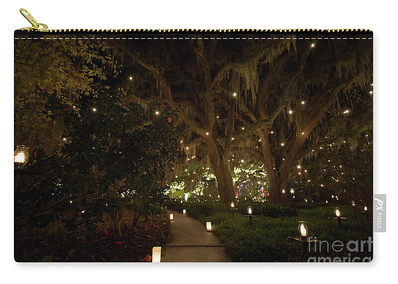Floating Candles Zip Pouch featuring the photograph Lights of Joy by Robert Loe