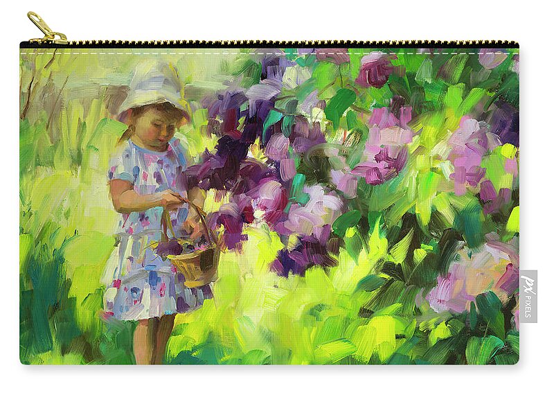 Spring Carry-all Pouch featuring the painting Lilac Festival by Steve Henderson