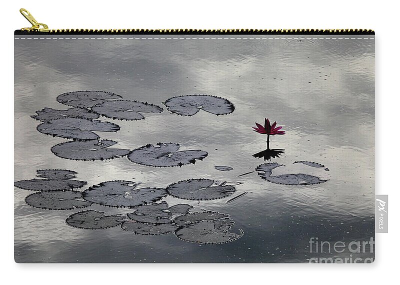  Zip Pouch featuring the digital art Lilly Mirror by Darcy Dietrich