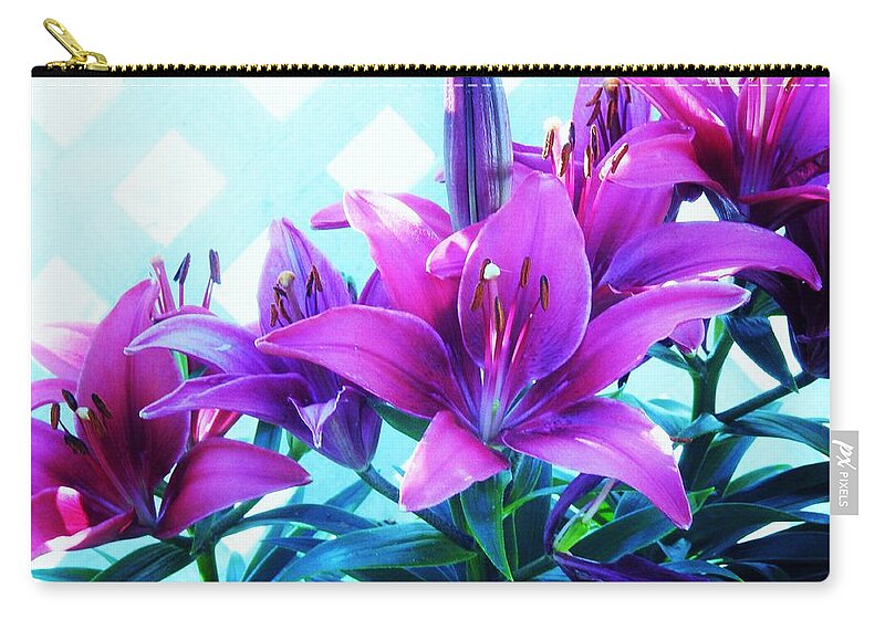 Flowers Carry-all Pouch featuring the photograph Lily Abstracts by Jan Gelders