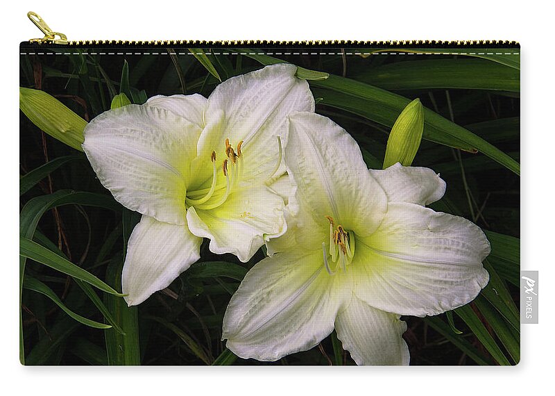 Fine Art Zip Pouch featuring the photograph Lily Twins by Michael Friedman