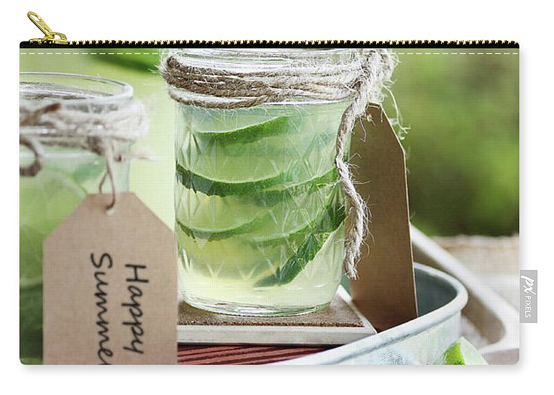 Limeade Zip Pouch featuring the photograph Limeade Summers by Stephanie Frey