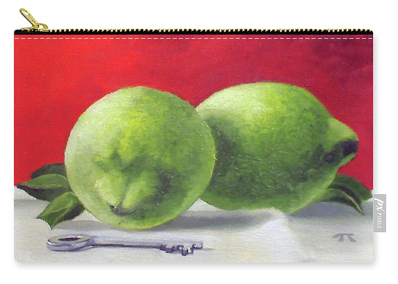  Zip Pouch featuring the painting Limes by Tim Johnson