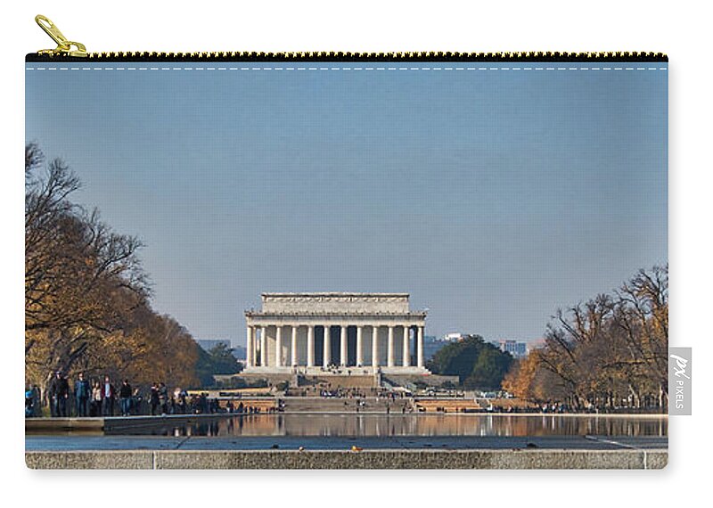 Lincoln Zip Pouch featuring the photograph Lincoln From Afar by Farol Tomson