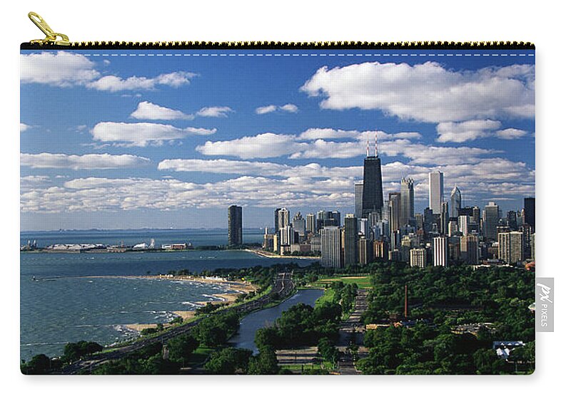 Photography Zip Pouch featuring the photograph Lincoln Park And Diversey Harbor by Panoramic Images