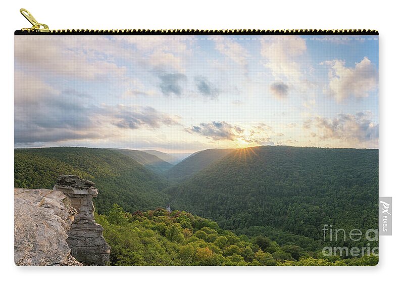 Lindy Point Zip Pouch featuring the photograph Lindy Point Sunset Pano by Michael Ver Sprill