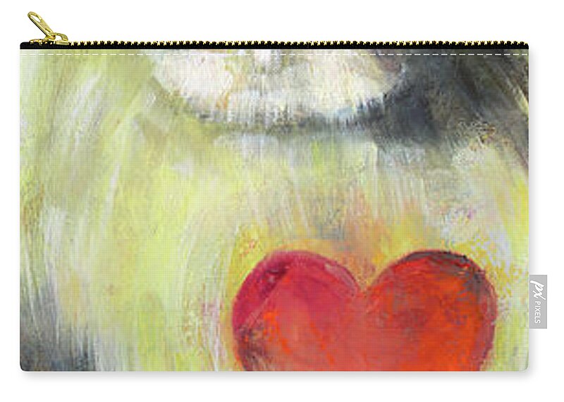 Lion Zip Pouch featuring the painting Lion Heart by Manami Lingerfelt